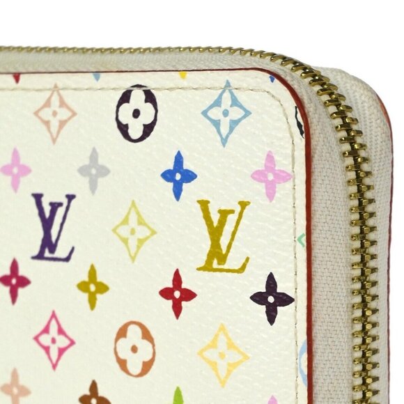 Louis Vuitton White Multicolor Zippy Wallet M60241 CA4111 153886 - Picture 6 of 12